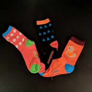 3 pack: fun kids socks